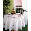 Nappe Violette Dim 120x120 cm bordé de dentelle à broder en broderie traditionnelle - Avila - Avila