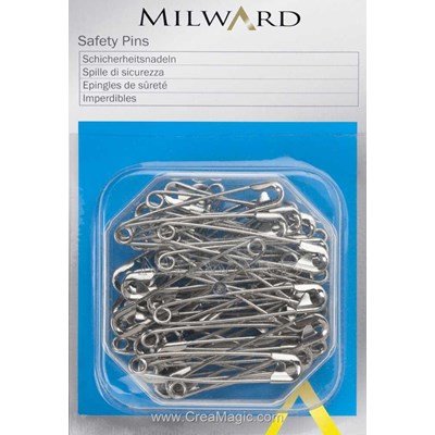 Epingles de sûreté en acier endurci 50 pcs No.3 - Milward