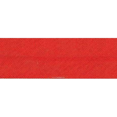 Biais Jersey coton Bob 20M replié en 2 de largeur 20-9.5mm - Rouge - Fillawant