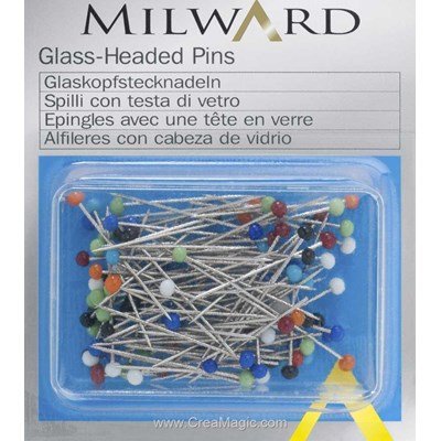 Les épingles tête en verre 10g 30x0.60 mm - Milward