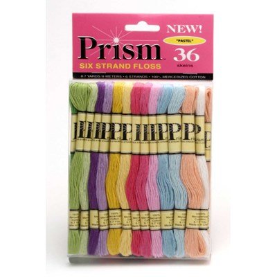 Fil coton prism 6 brins pastel - Paquet de 36 échevettes - DMC