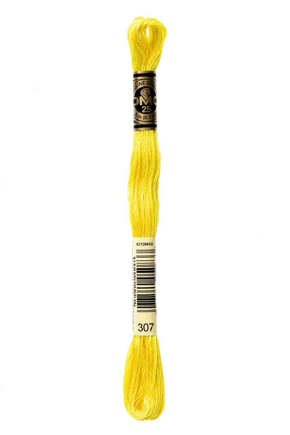 DMC 117MC/726 Mimosa Yellow Mouliné 100% Textured Cotton 8m Skein
