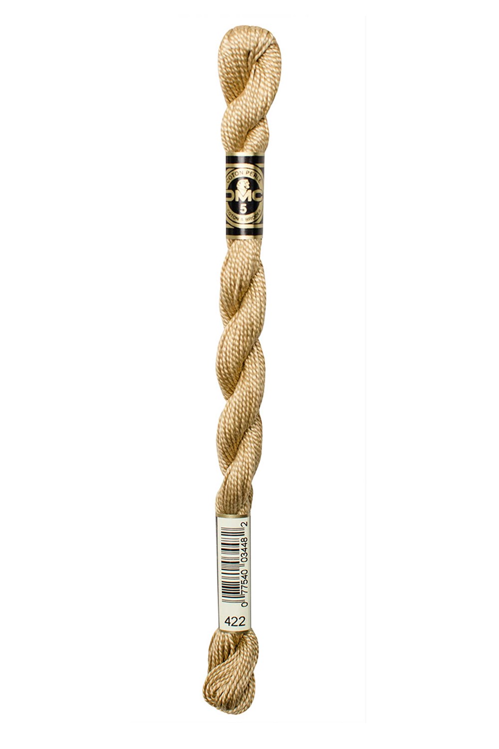 Fil à Broder Coton Perlé DMC N°422 - 1 écheveau 25m - Neuf