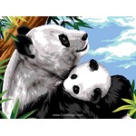 Cajoler son bébé panda canevas - Margot