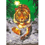 Collection d'art canevas la nage du tigre