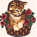 Panier de chaton kit canevas Collection d'art pour débutant