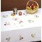 Serviette de table imprimée laure en broderie traditionnelle - Bordée dentelle de Luc Création