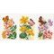 Fleurs et papillons - lot 3 mini kit Vervaco à broder