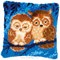 Coussin point noue hibou et chouette dans la nuit de Vervaco