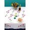 Serviette de table en broderie traditionnelle brins fleuris - Bordée dentelle de Luc Création