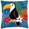 Coussin toucan au point de croix - Vervaco