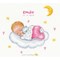 Kit broderie tableau naissance sommeil d'ange sur le nuage - Vervaco