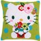 Coussin au point de croix Vervaco hello kitty floral