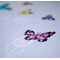 Nappe en kit au point de croix imprimé danse des papillons color Vervaco