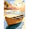 Canevas Mer et Plage - Barque à fleur de vague - Margot
