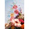 Kit Nappe Broderie Point de Croix imprimée - Coquelicots et fleurs sauvages - Vervaco