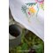 Chemin de table en broderie traditionnelle fleurs tropicales de Vervaco