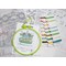 Broderie Naissance - Baby carousel - bleu - LETISTITCH