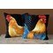Coussin Vervaco poule sur fond noir au point de croix