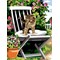 Canevas le chaton sur la chaise du jardin de SEG