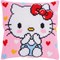 Kit coussin au point de croix hello kitty kiss kiss de Vervaco