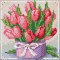 Kit broderie diamant Diamond Painting tulips present