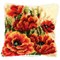 Kit coussin point noue coquelicots - Vervaco