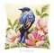 Kit coussin Vervaco profil d'oiseau bleu au point de croix