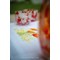 Kit chemin de table au point de croix imprimé Vervaco à broder en broderie traditionnelle duo de papillons et fleurs d'été