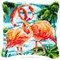 Kit coussin point noué duo de flamants roses de Vervaco