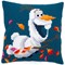 Kit coussin olaf en vol - frozen ii au point de croix Vervaco