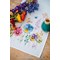Kit Chemin de table Broderie Point de Croix compté - kit Violettes - Vervaco