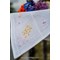 Kit Nappe Broderie Point de Croix compté - kit Violettes - Vervaco