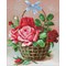Broderie diamant basket of roses - Diamond Painting