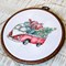 Broderie au point de croix point compté les autos à noel - lot de 5 de LETISTITCH