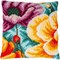 Coussin Vervaco au point de croix coquelicots