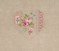 Tableau broderie point de croix cœur guirlande de roses de DMC