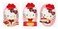 Mini kit Vervaco kitty gourmande - lot de 3
