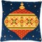 Coussin Noël au point de croix - Boule de noël scandinave - Vervaco