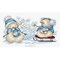 Broderie Noel - Oisillons et bataille de boules de neige - MP Studia