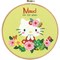 Hello kitty green floral kit à broder au point de croix - Vervaco