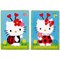 Carte à broder enfants Vervaco hello kitty coccinelle - lot 2