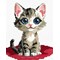 Broderie Traditionnelle - Chat angora - Marie Coeur