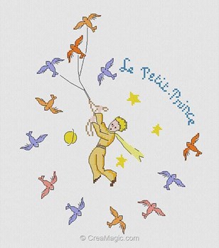 La broderie au prix bas le petit prince et les oiseaux - Princesse