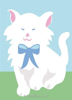 Kit Canevas Enfants A Prix Moins Cher Dmc Le Chat Blanc A Broder