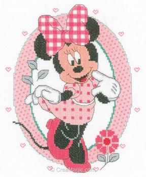 Vervaco Minnie Mouse Disney Avec Fleur Pn