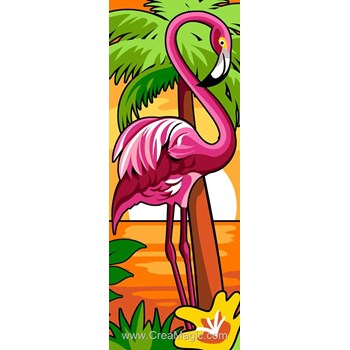 Cadre tableau  Flamands roses  en canevas - Décoration