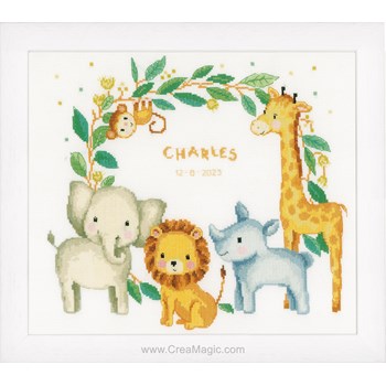 Vervaco Kit De Point De Croix Compt - Acte De Naissance - Arche De No