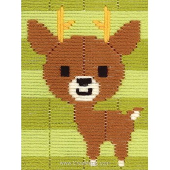 Kit Point De Croix Imprimé "Petit Chien Mignon" - 40x50cm - Inclus Toile, Fils, Aiguilles - Pour Débutants Et Adultes - 7