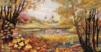 Kit De Broderie Au Point De Croix Riolis Automne Chaud – Modèle à Compter Sur Toile Aida 18ct